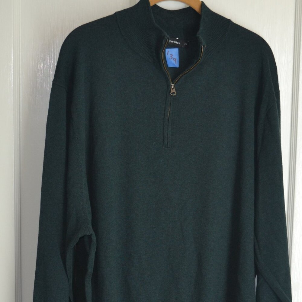 Paul Frederick, Quarter-Zip, 3XL, Silk Sweater